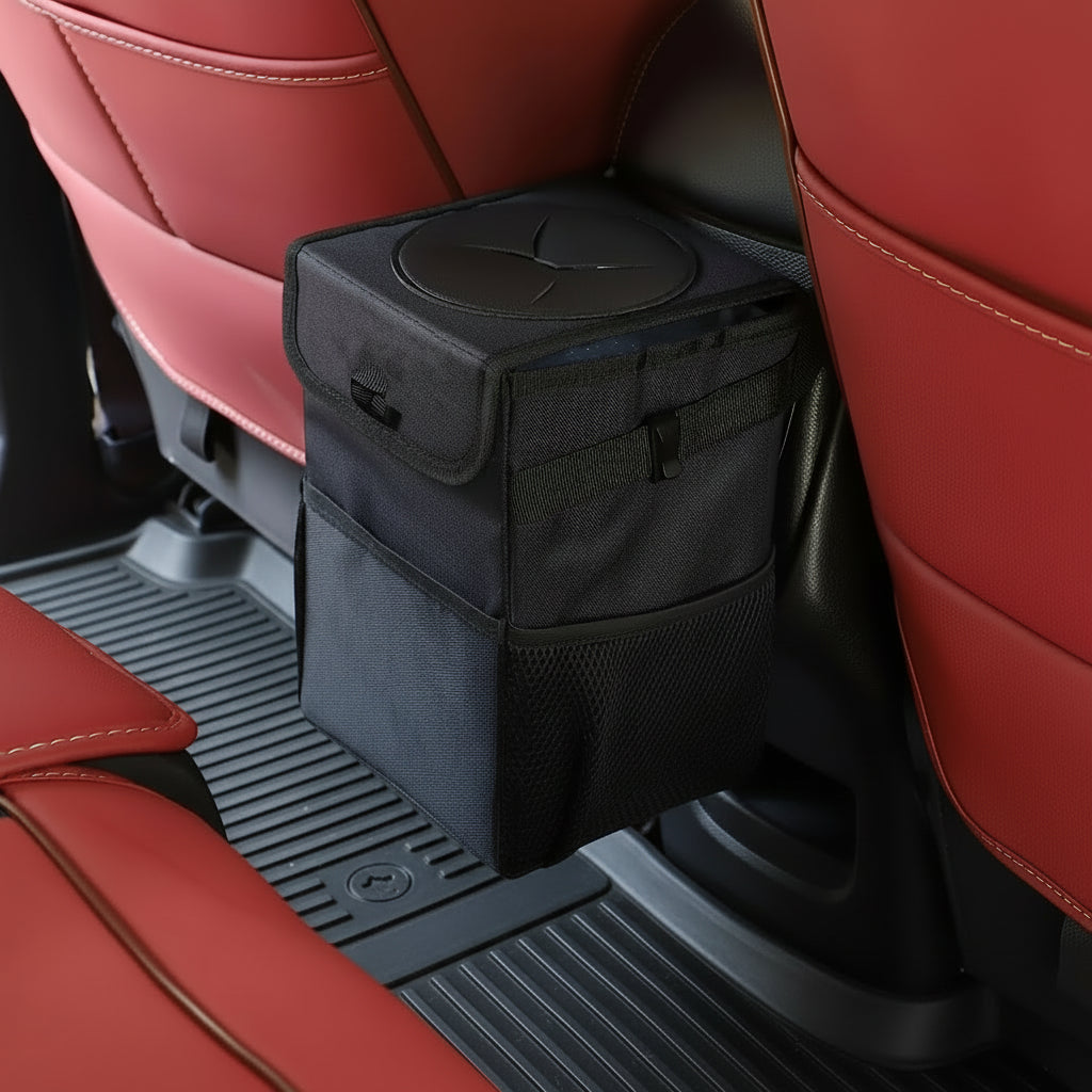 Collapsible Car Trash Can with Lid