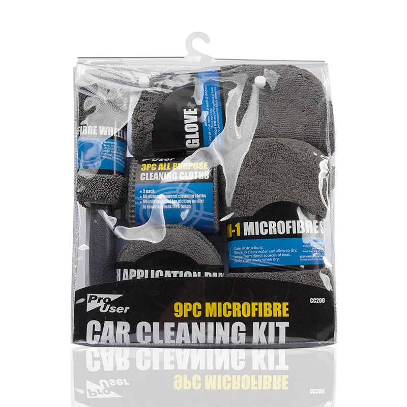 Car Cleaning Kit – 9 Piece Wash & Detail Set