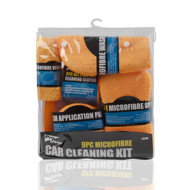 Car Cleaning Kit – 9 Piece Wash & Detail Set