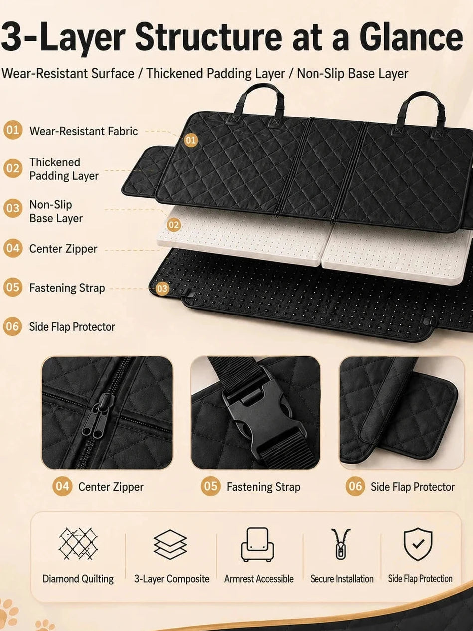 Pet Car Seat Cover – Waterproof & Scratchproof Protector