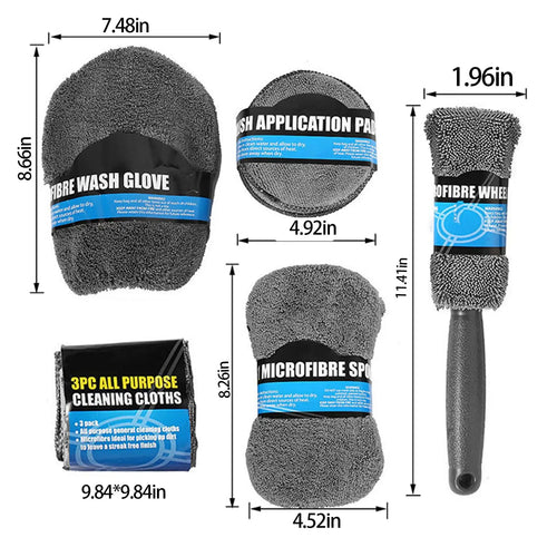 Car Cleaning Kit – 9 Piece Wash & Detail Set