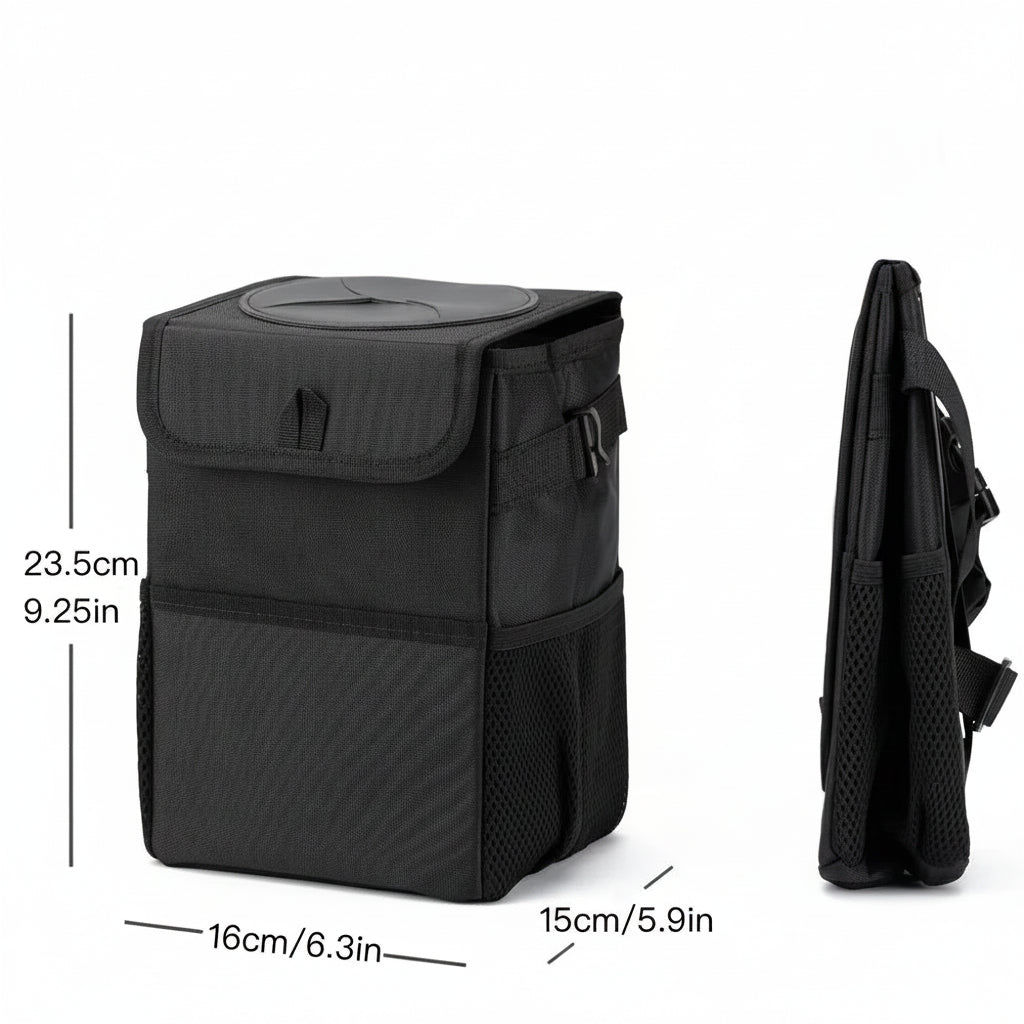 Collapsible Car Trash Can with Lid