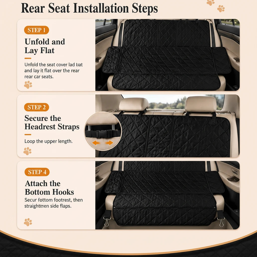 Pet Car Seat Cover – Waterproof & Scratchproof Protector