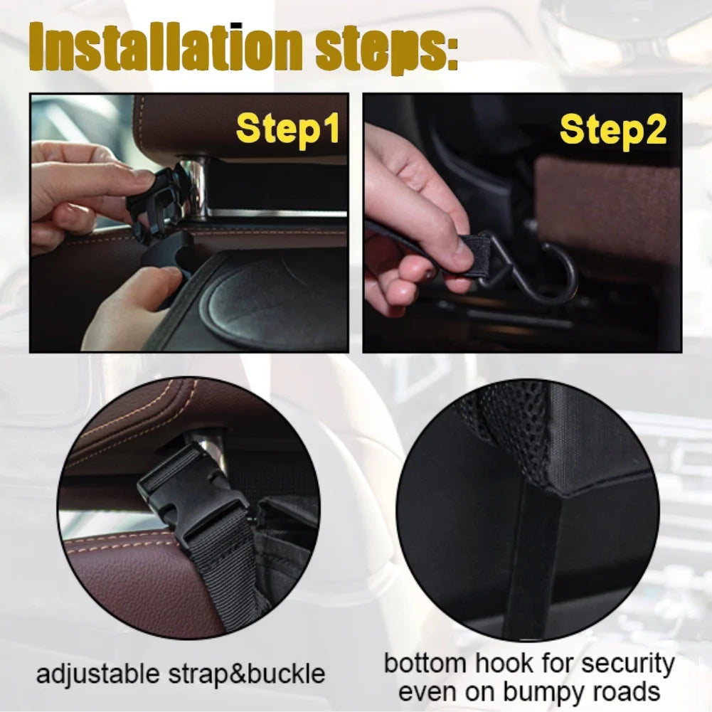 Collapsible Car Trash Can with Lid